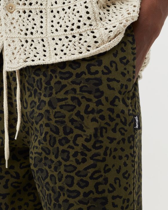 stussy leopard beach pants - チノパン