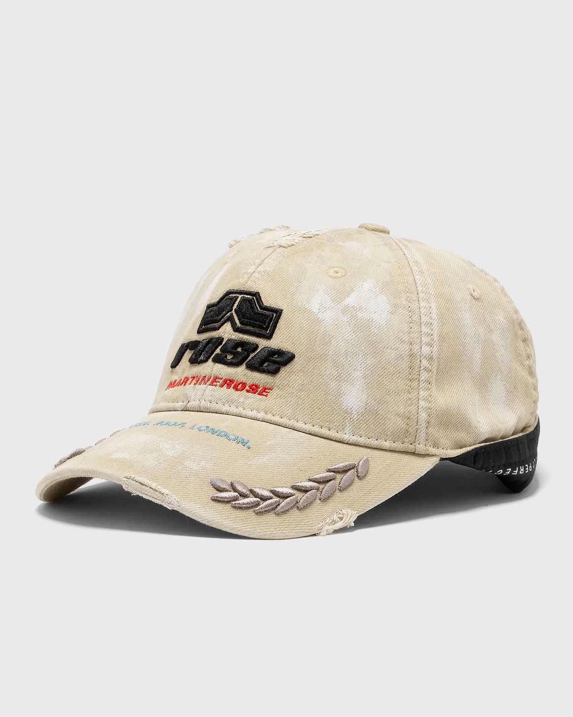 帽子 MARTINE ROSE CUT PEAK BACK CAP Martine Rose Cut Peak Back Cap, Black — SLOW WAVES