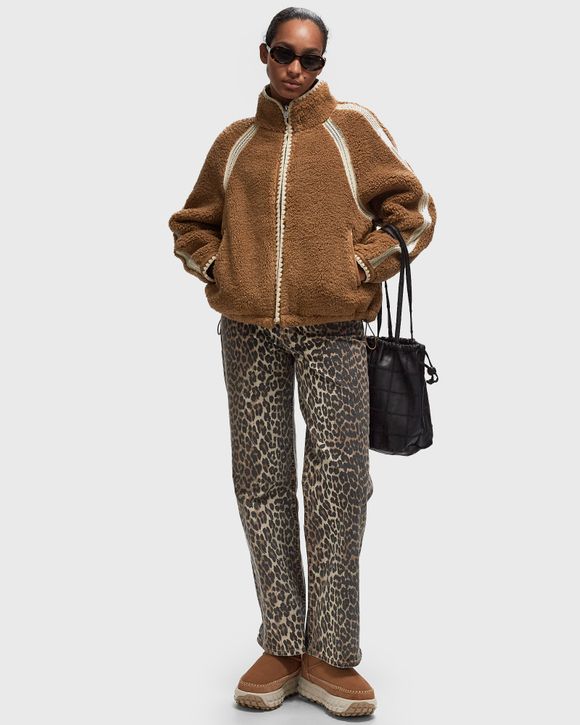 UGG WMNS NIKIA CROCHET UGGFLUFF JACKET Brown | BSTN Store