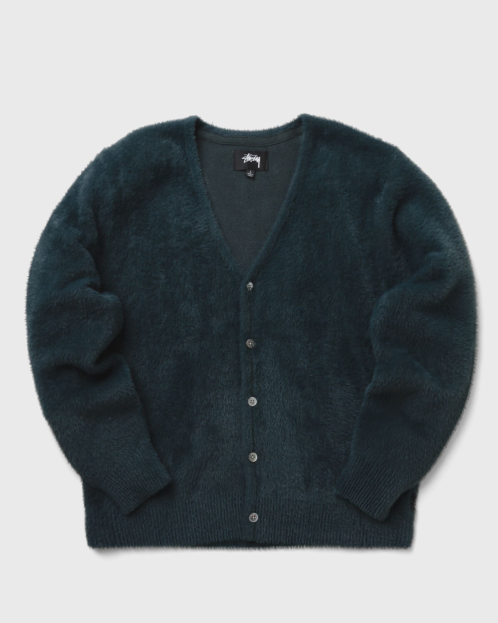 トップス STUSSY CARDIGAN DARK GREEN SIZE M Stussy Shaggy Cardigan Green | BSTN Store