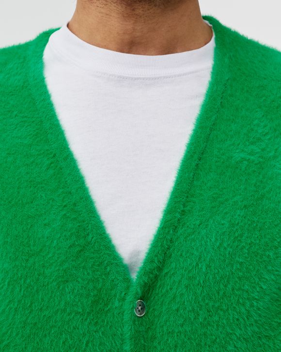 Stussy Shaggy Cardigan Green - KELLY