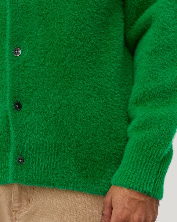 Stussy Shaggy Cardigan Green - KELLY