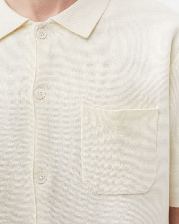 Perforated Swirl Knit Shirt - Natural