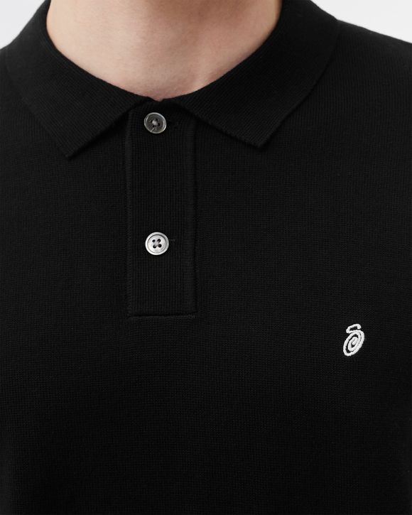 Stussy Classic SS Polo Sweater Black - black