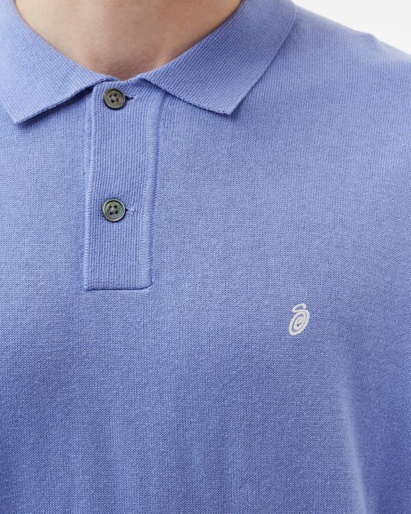 Stussy Classic SS Polo Sweater Blue - blue