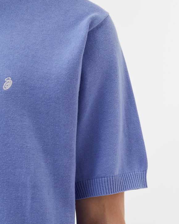 Stussy Classic SS Polo Sweater Blue | BSTN Store
