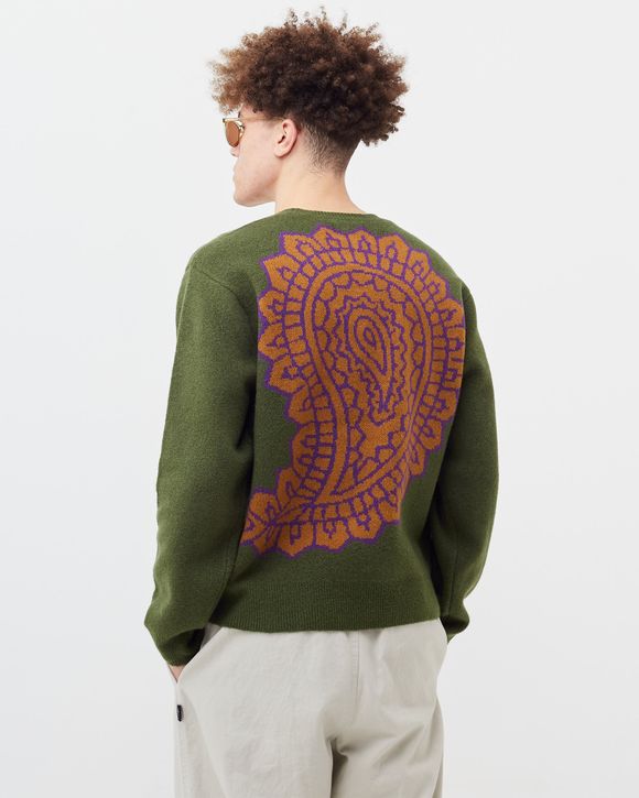 Stussy Paisley Sweater Green - green