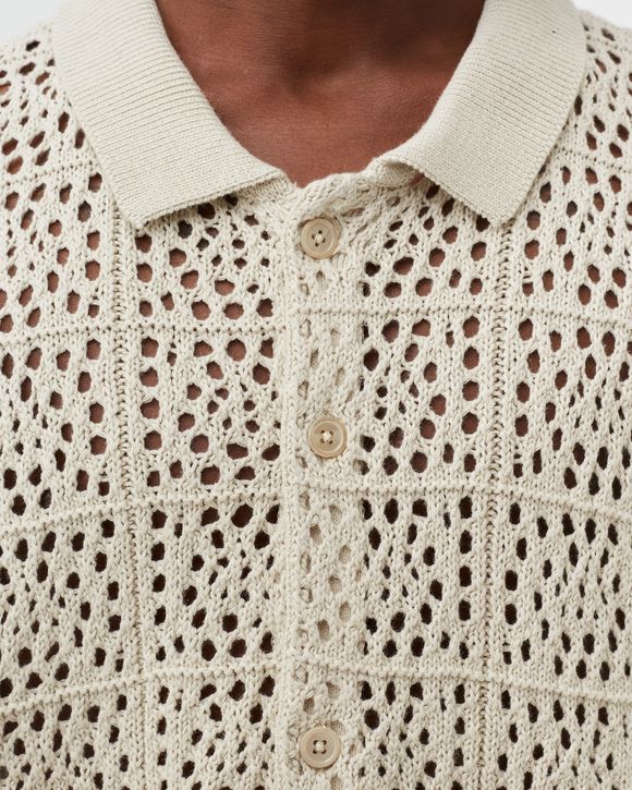 Stussy Crochet Shirt Multi - Natural