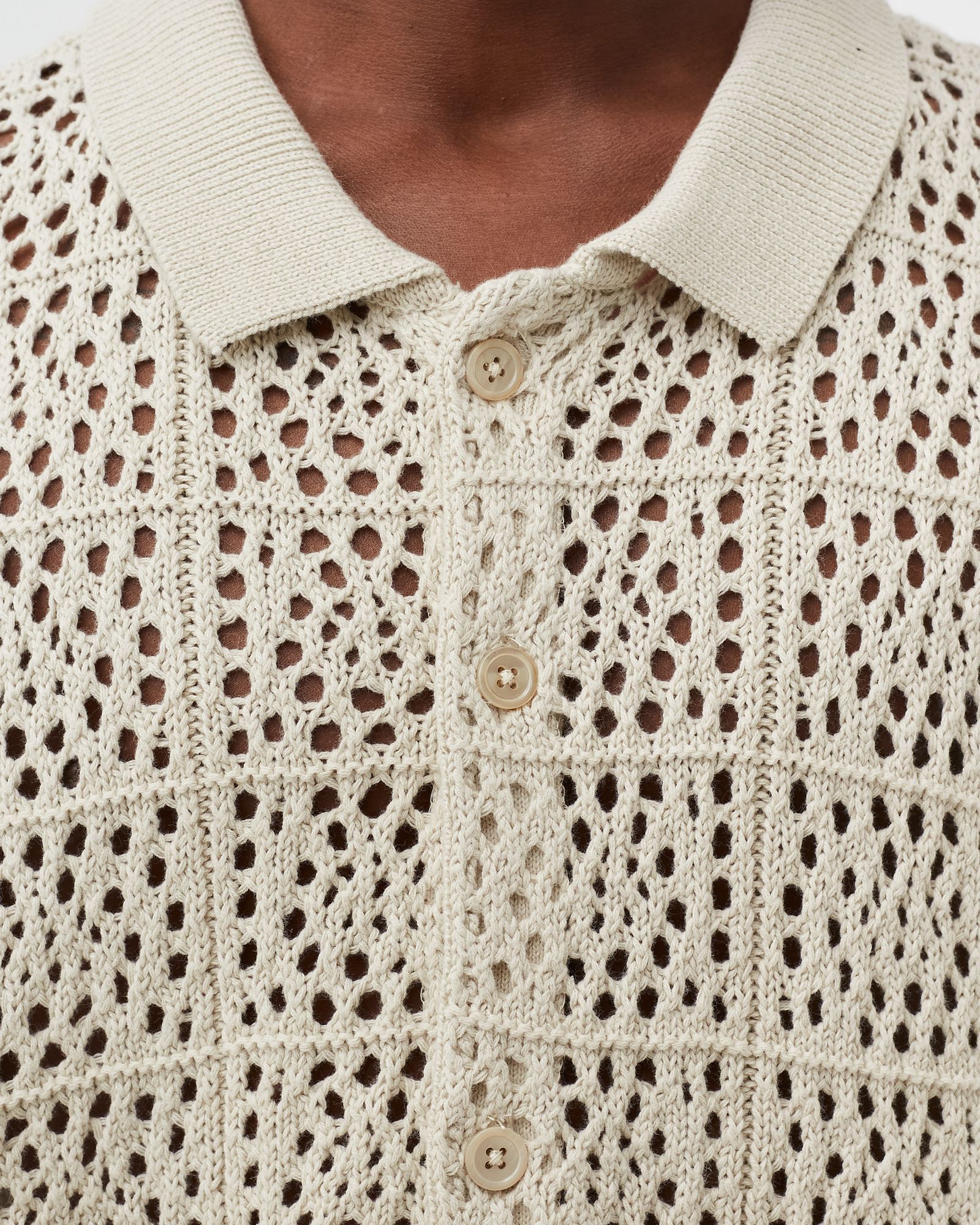 トップス Stussy crochet knit shirts NEW Stussy Crochet Knit Shirt Natural Cotton short sleeve XL