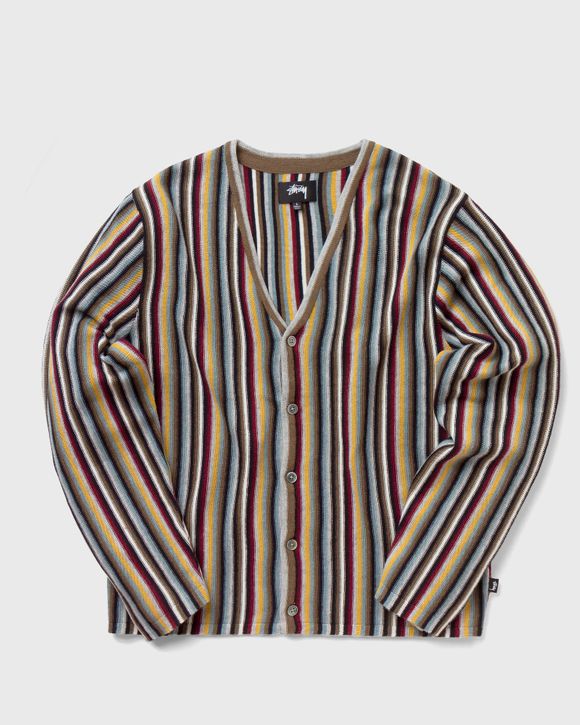 Stussy Stripe Pattern Cardigan Multi - multi