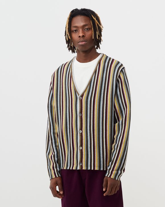 Stussy Stripe Pattern Cardigan Multi - multi