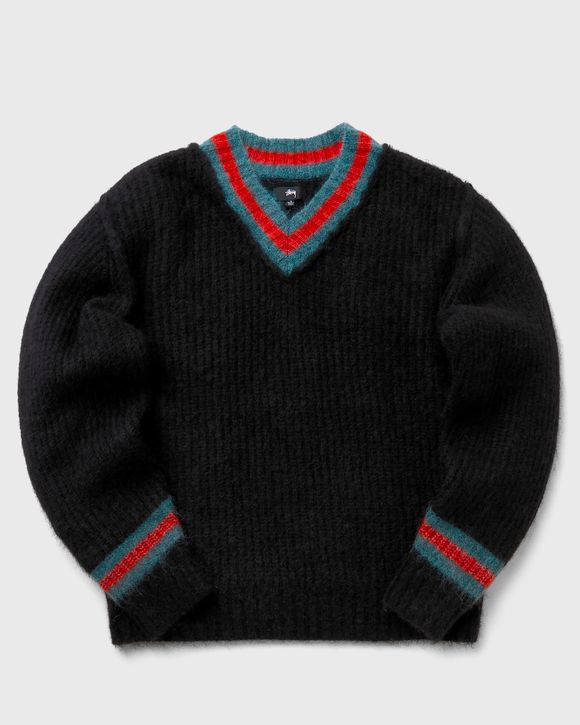 Stussy Mohair Tennis Sweater Black | BSTN Store