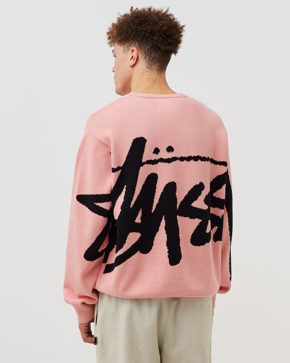 Pink store stussy jumper