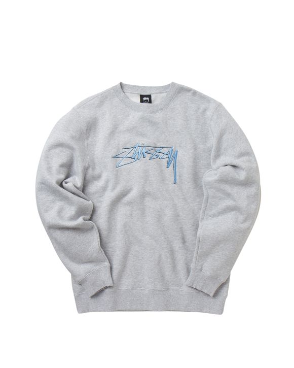 Stussy STUSSY SMOOTH STOCK APP. CREWNECK SWEATSHIRT Grey - Ash Heather