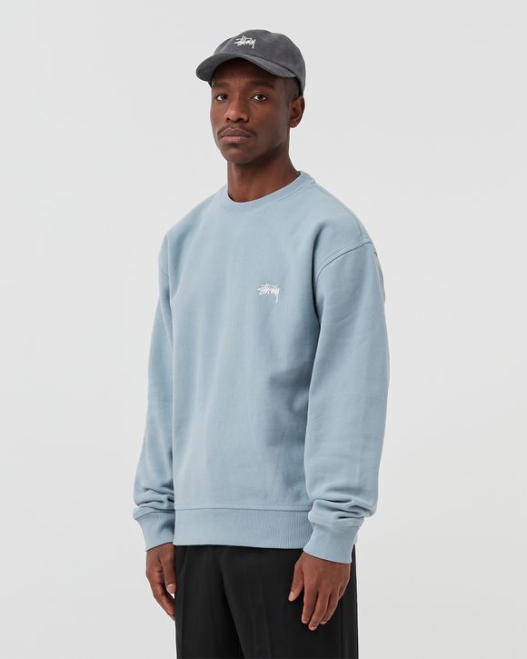 Stussy Stock Logo Crew Sweatshirt Grey - slate