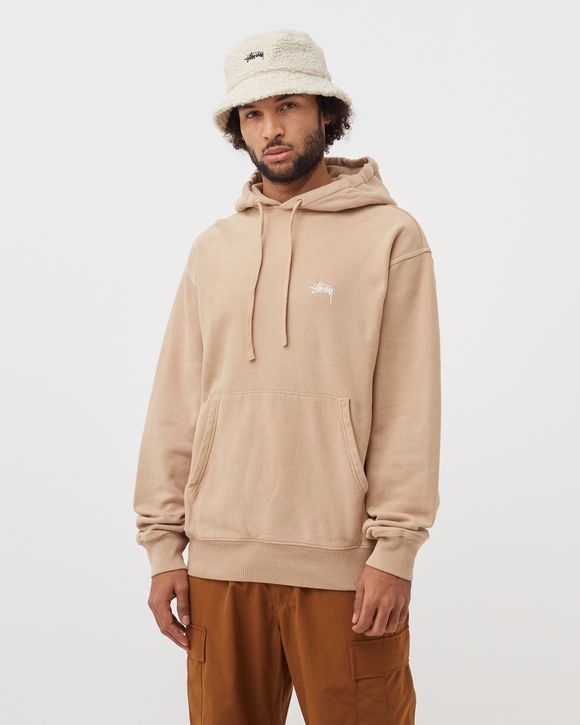 Stussy Stock Logo Hoodie Brown beige