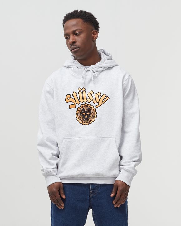 Stussy City Seal EMBROIDERED Hoodie Grey - ash heather