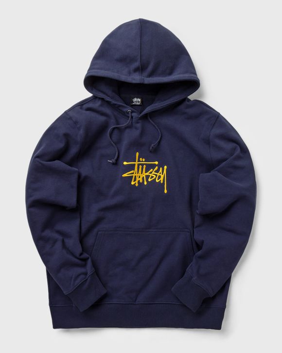 Stussy Stock Logo Embroidered Hoodie Blue | BSTN Store