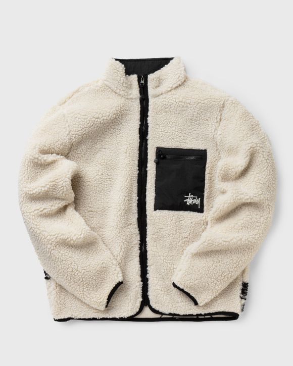 Stussy Venus Jacquard Sherpa Jacket White - natural