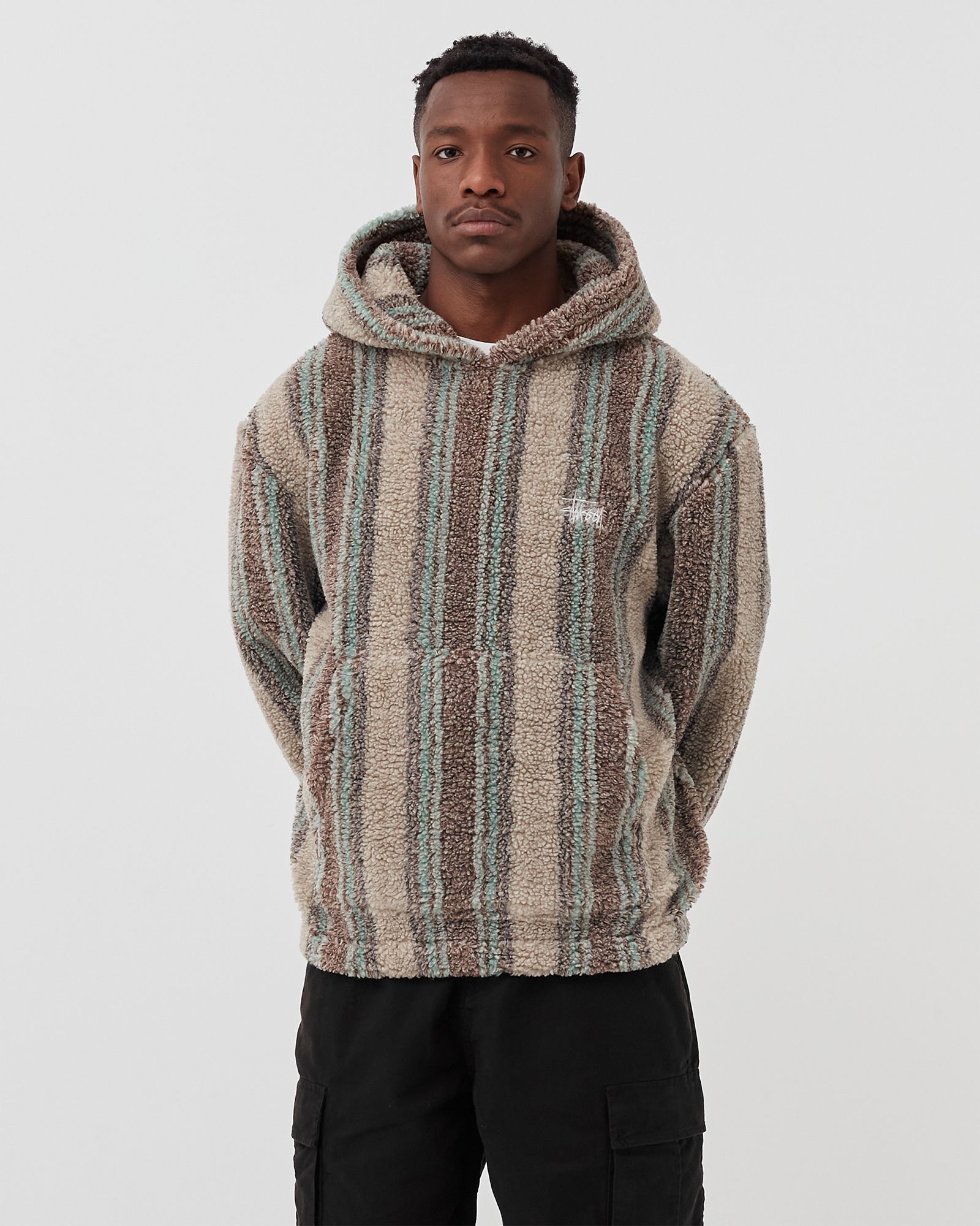 Stripe Sherpa Hoodie