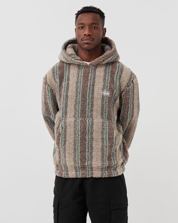 Stussy best sale striped sweatshirt