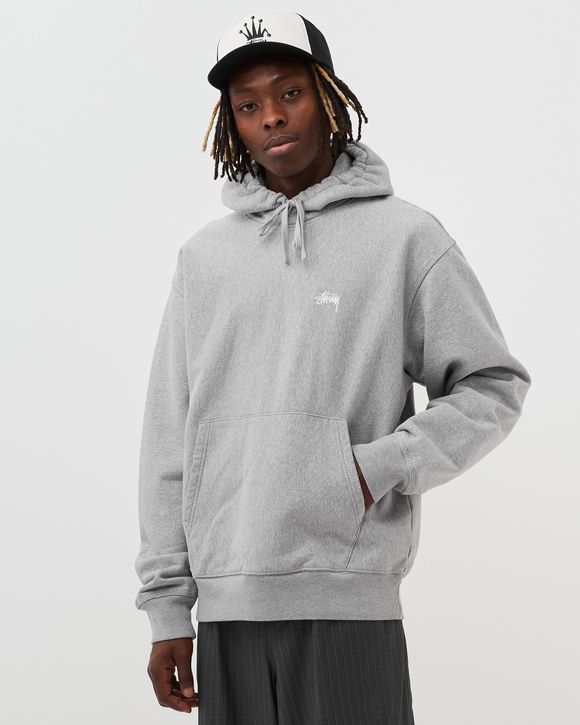 Stussy Stock Logo Hood Grey GREY HEATHER B12B