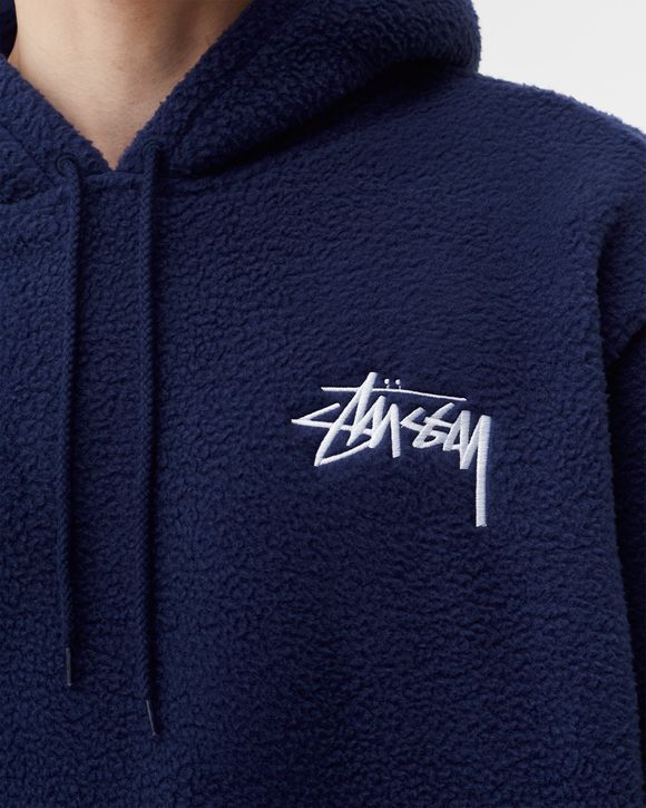 ★関税込★Stussy★Stussy Bronson Sherpa Hoodie Navy★ Stussy Bronson Sherpa Hood Blue | BSTN Store