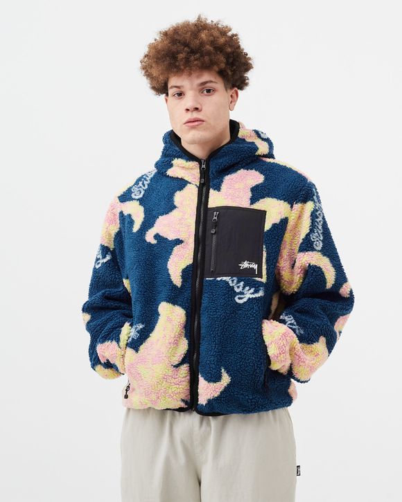 Stussy SS22 FLORAL SHERPA HOOD JACKET