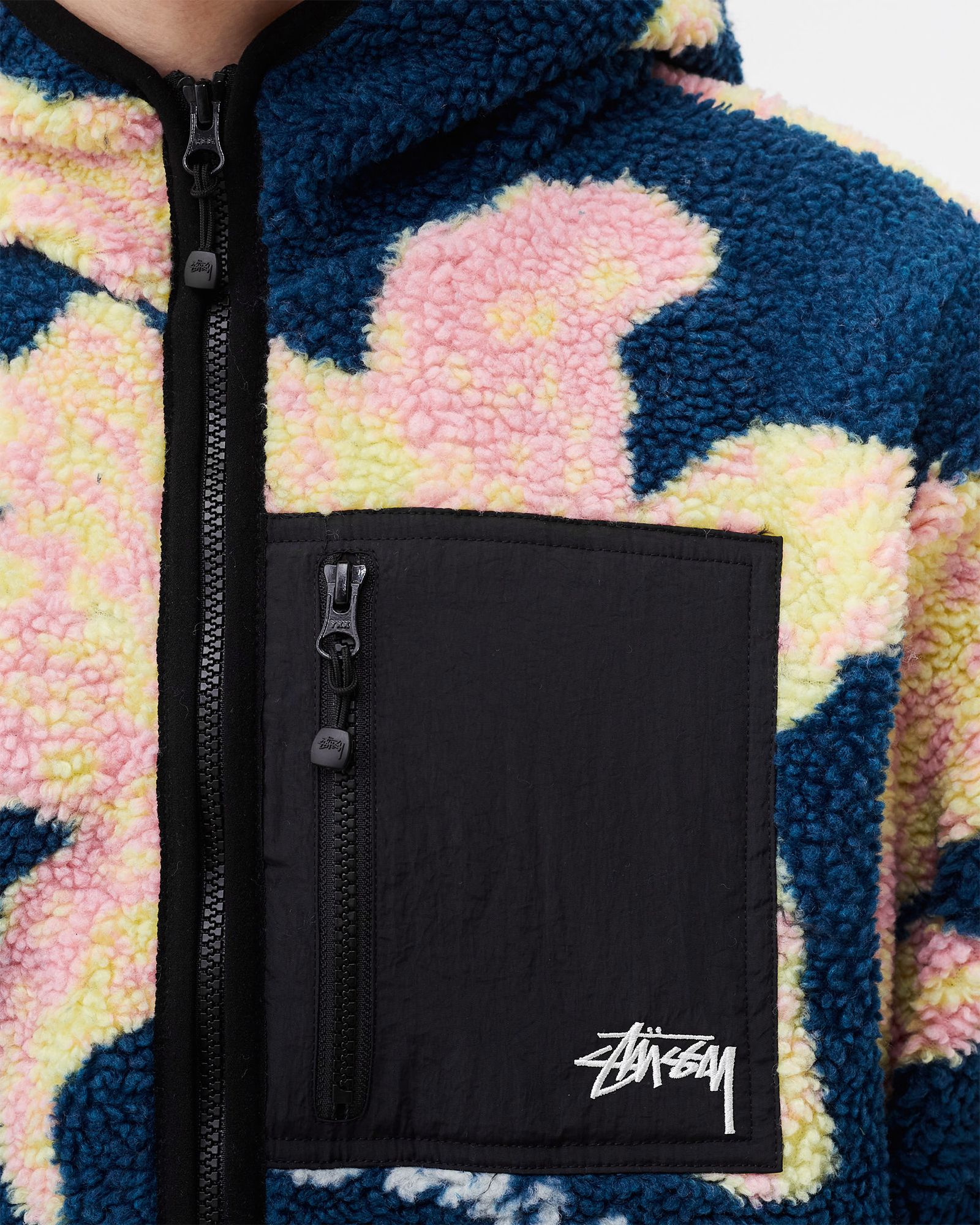 Floral Sherpa Hood Jacket