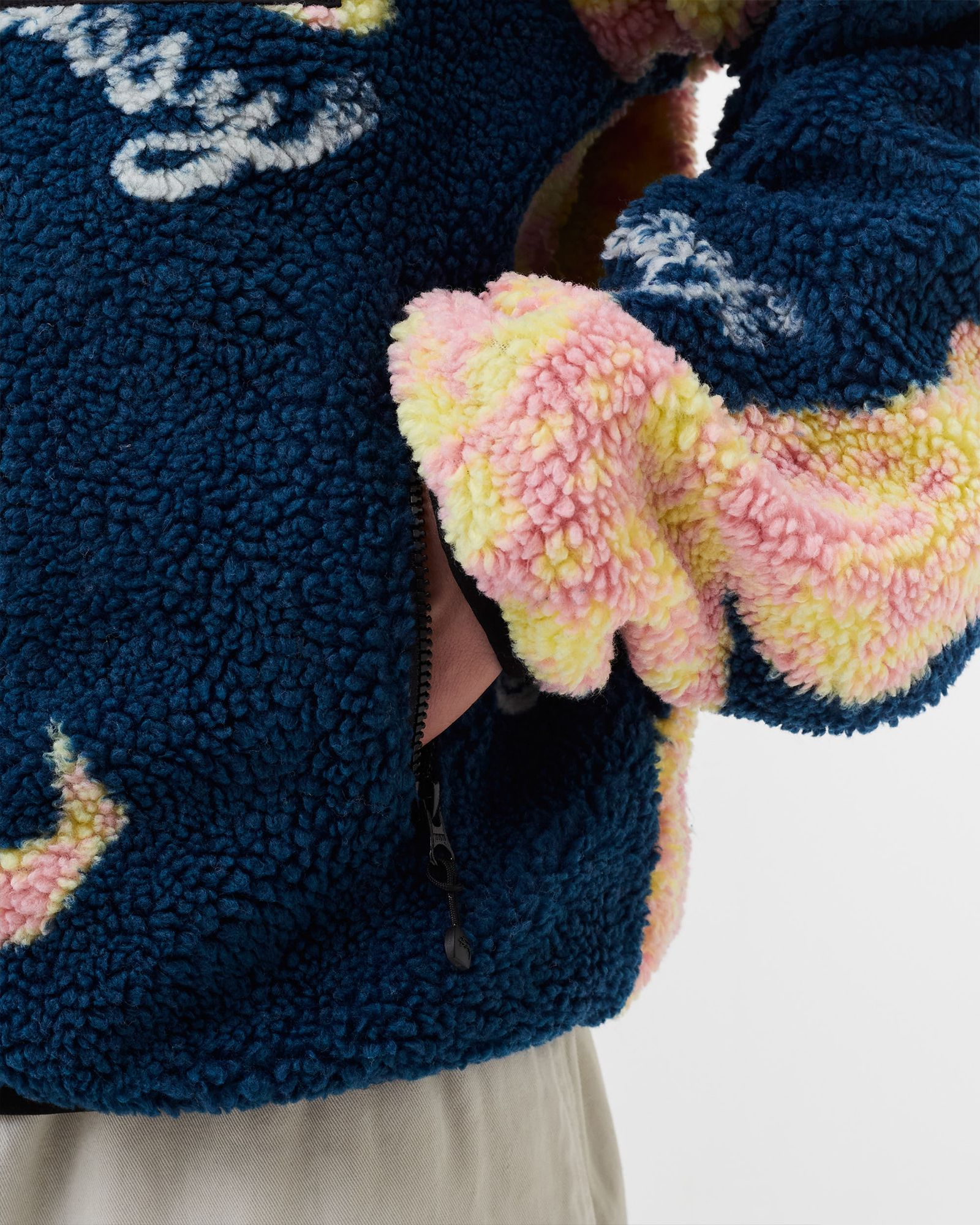 Floral Sherpa Hood Jacket