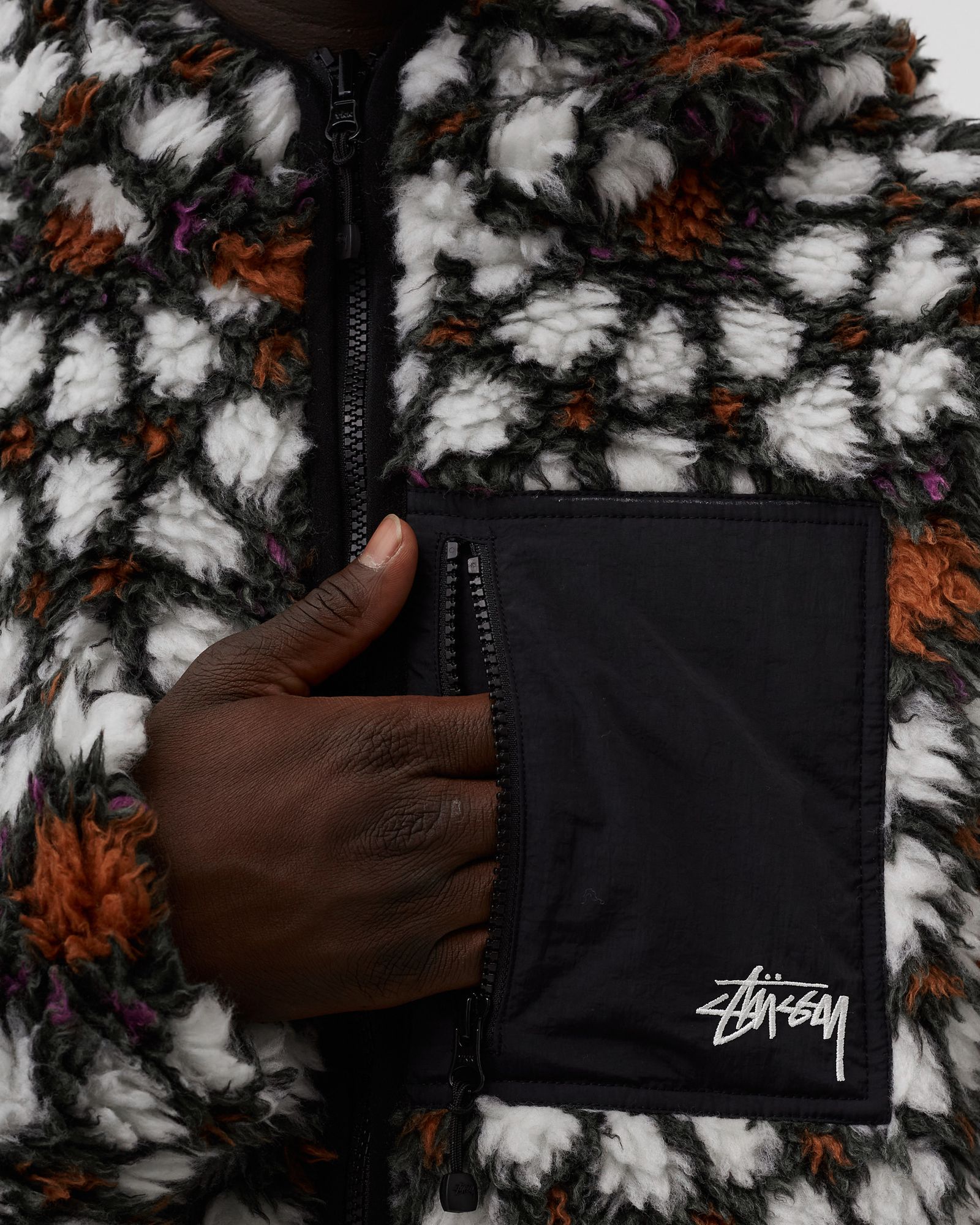 Pattern Sherpa Jacket