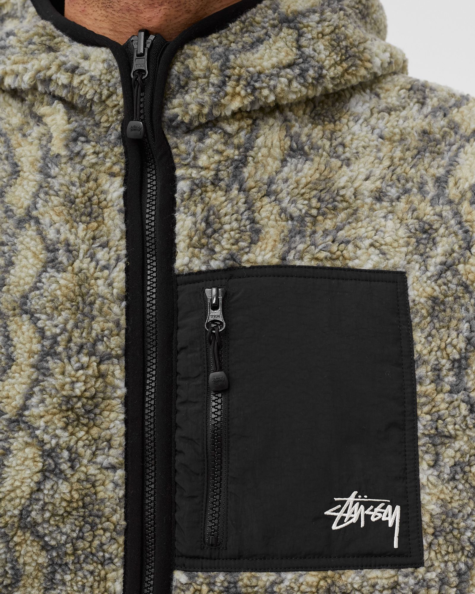 Snake Jacquard Sherpa Jacket