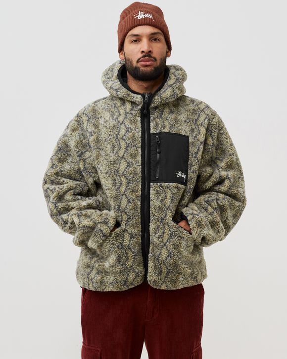 stussy snake jacquard sherpa jacket 23AW