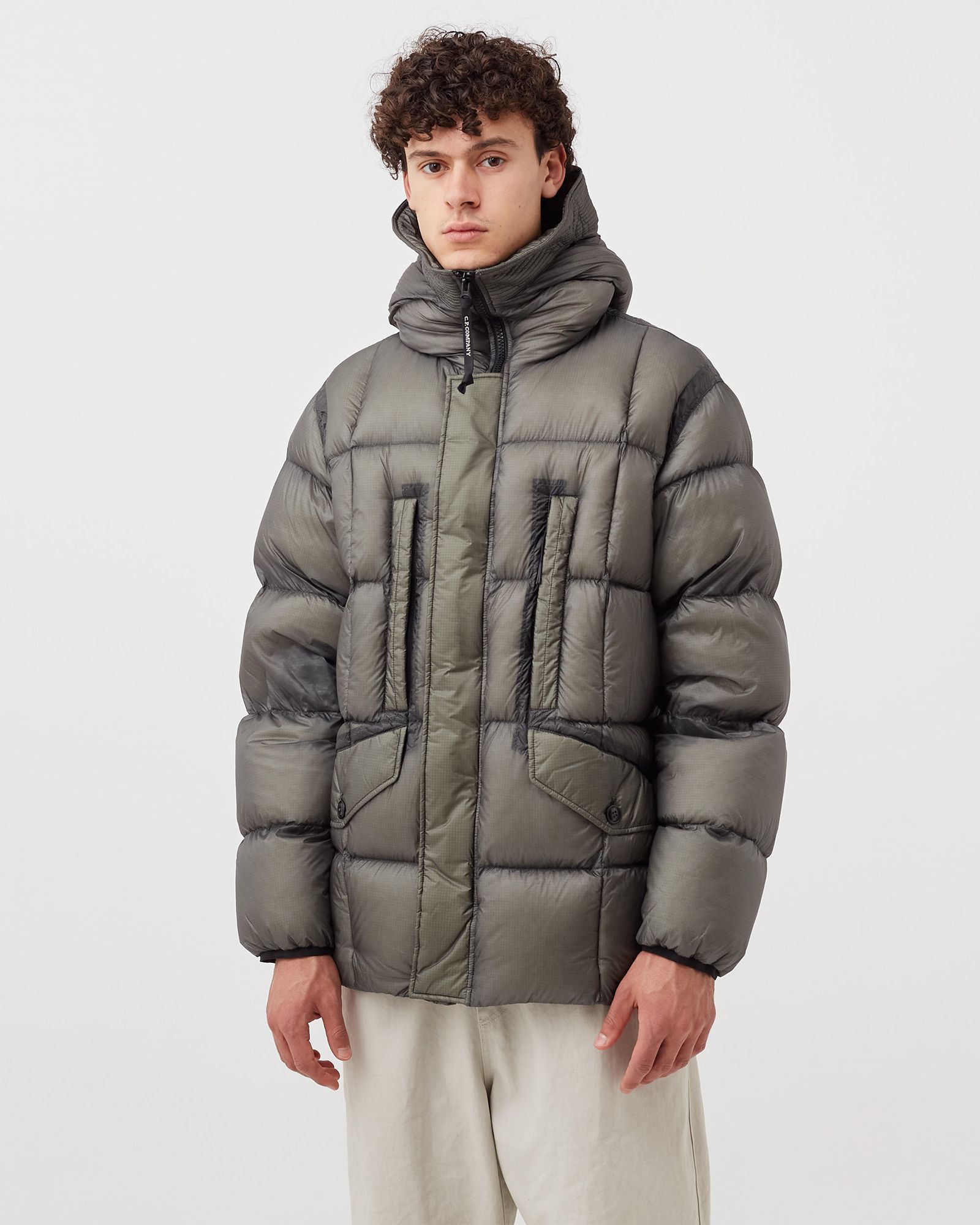 ジャケット・アウター C.P Company Gray Washed Hooded Coat C.P. Company DD Shell Hooded Jacket Grey | BSTN Store