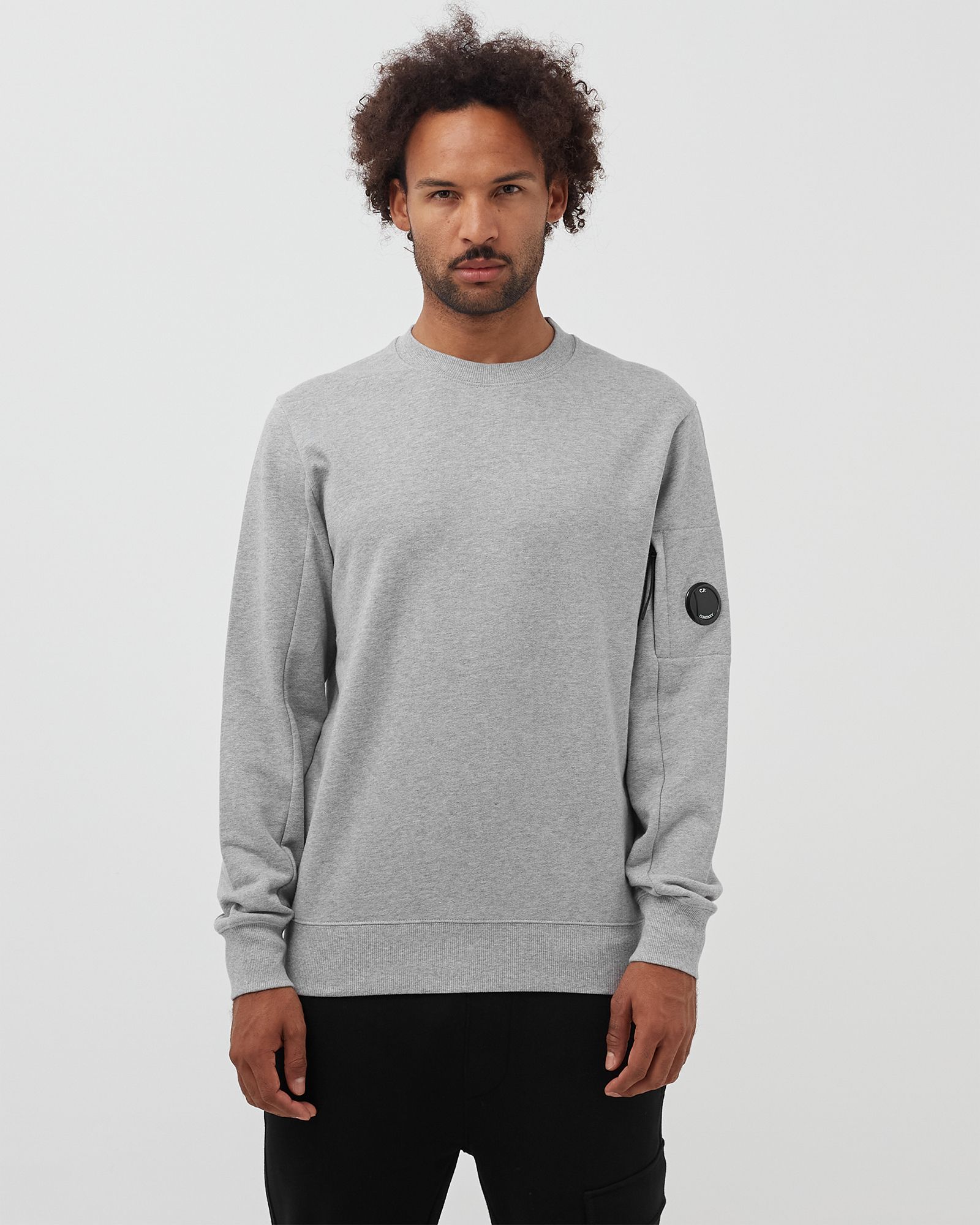 DIAGONAL RAISED FLEECE CREWNECK SWEATSHIRT