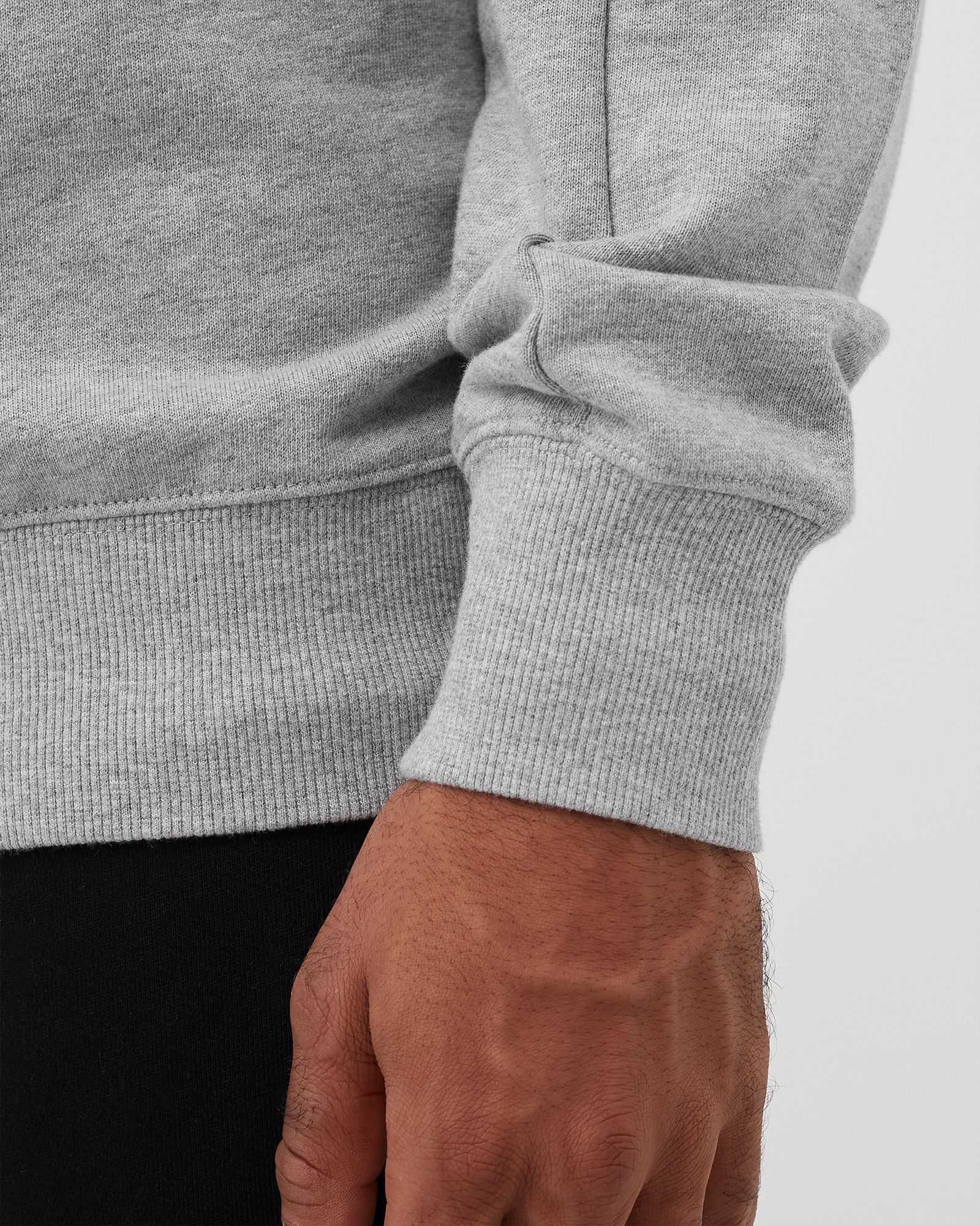 DIAGONAL RAISED FLEECE CREWNECK SWEATSHIRT