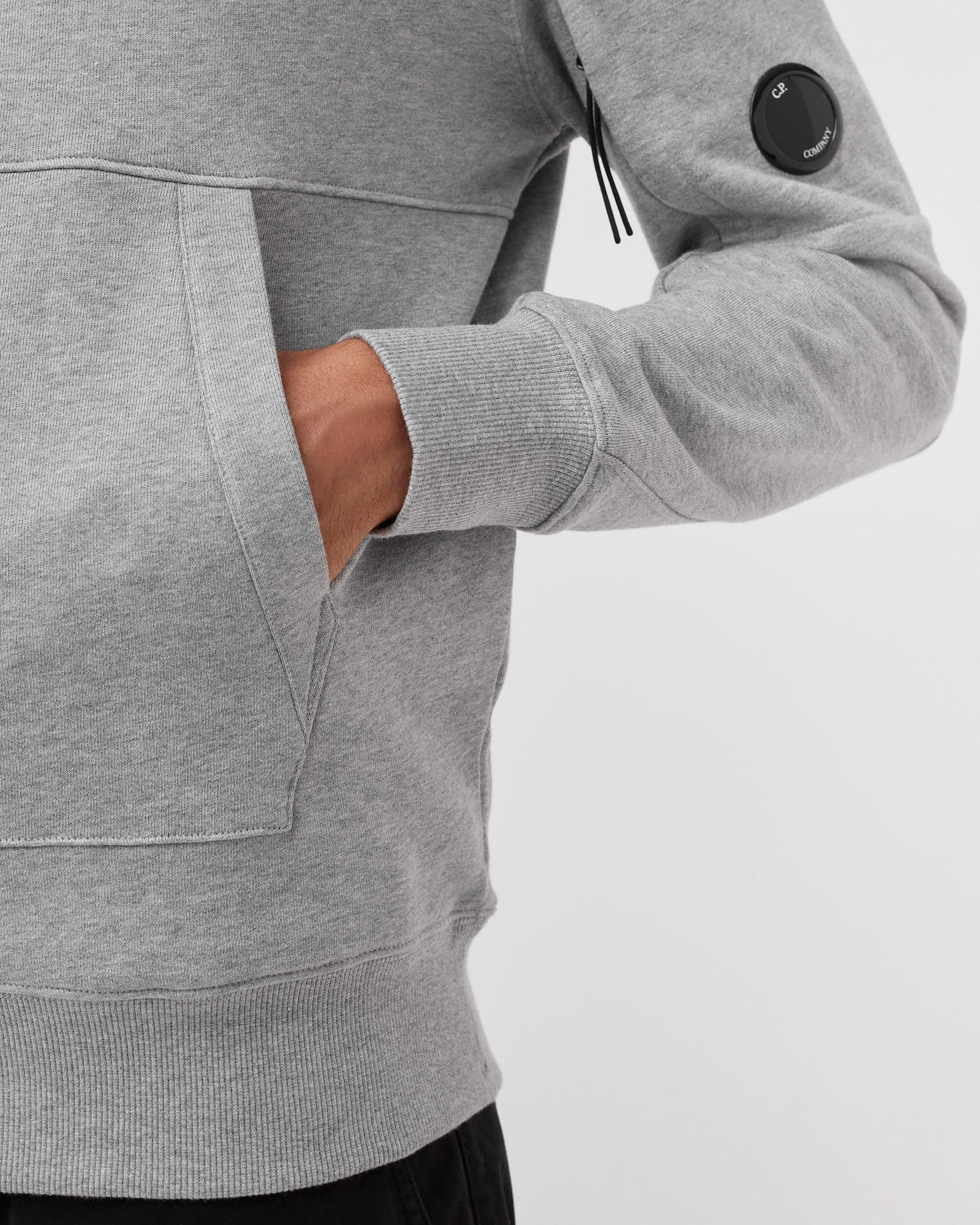 DIAGONAL RAISED FLEECE HOODIE