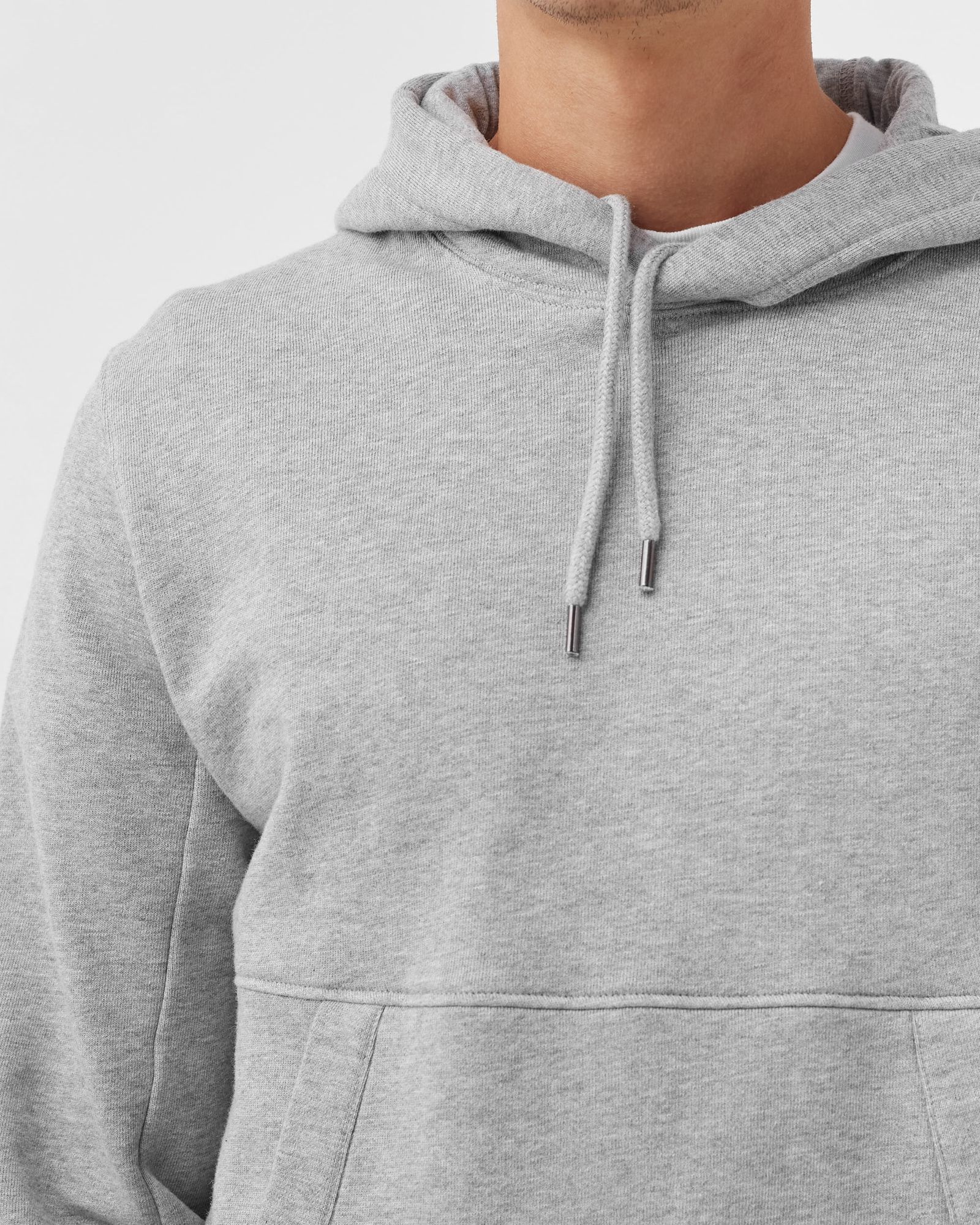 DIAGONAL RAISED FLEECE HOODIE