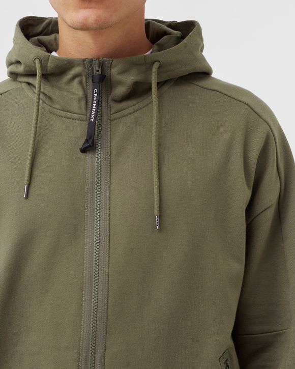 C.P. Company DIAGONAL RAISED FLEECE GOGGLE HOODIE Grey STONE GREY