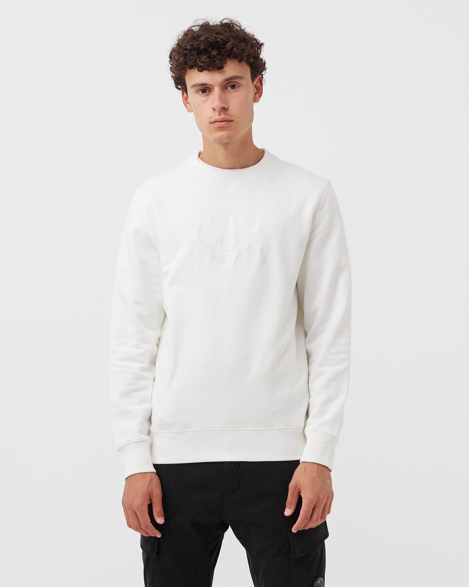 DIAGONAL RAISED FLEECE LOGO SWEATSHIRT