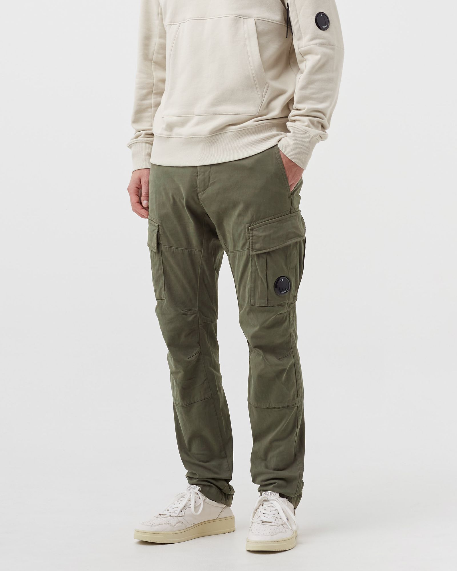 STRETCH SATEEN CARGO PANTS