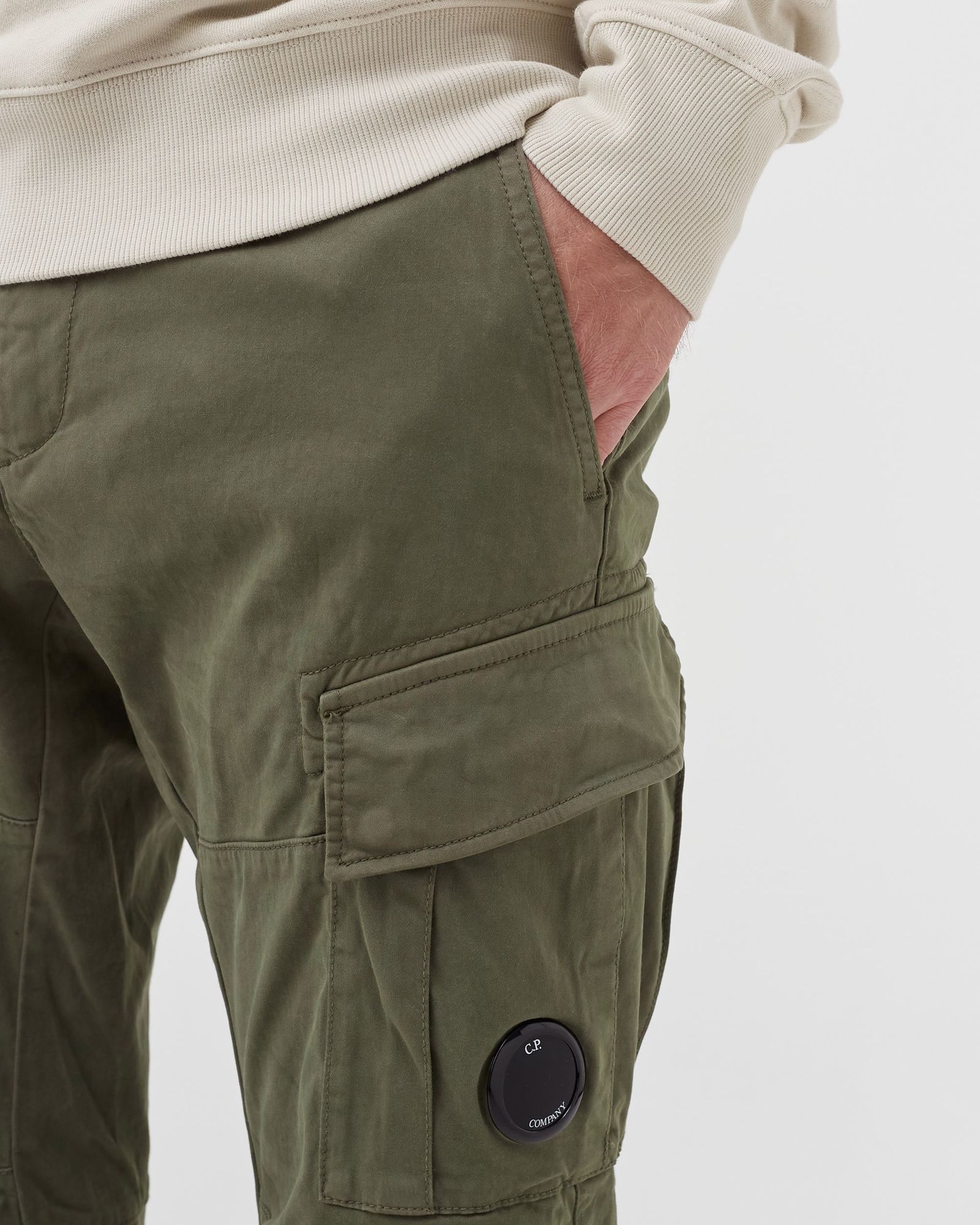 STRETCH SATEEN CARGO PANTS