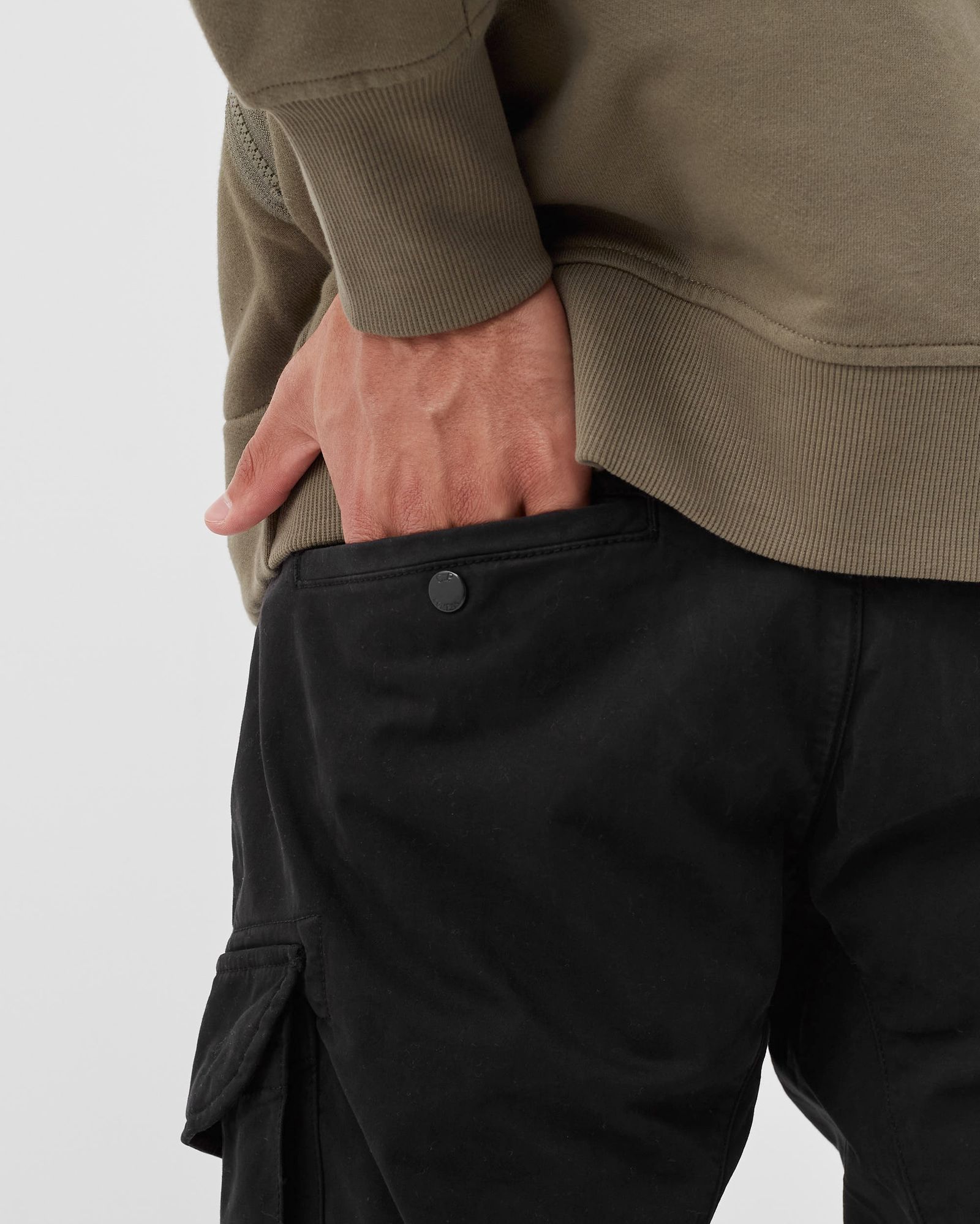 STRETCH SATEEN CARGO PANTS