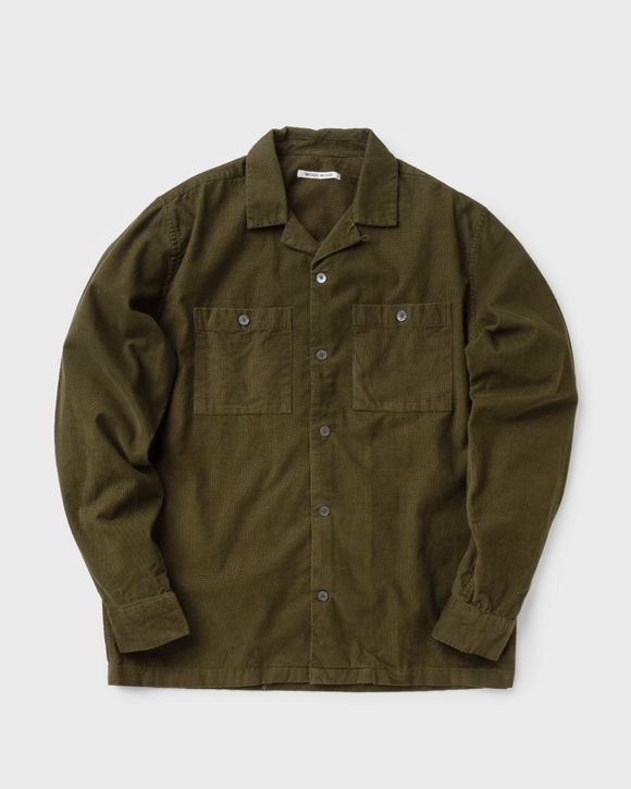 Wood Wood Dylan waffle corduroy shirt Green | BSTN Store