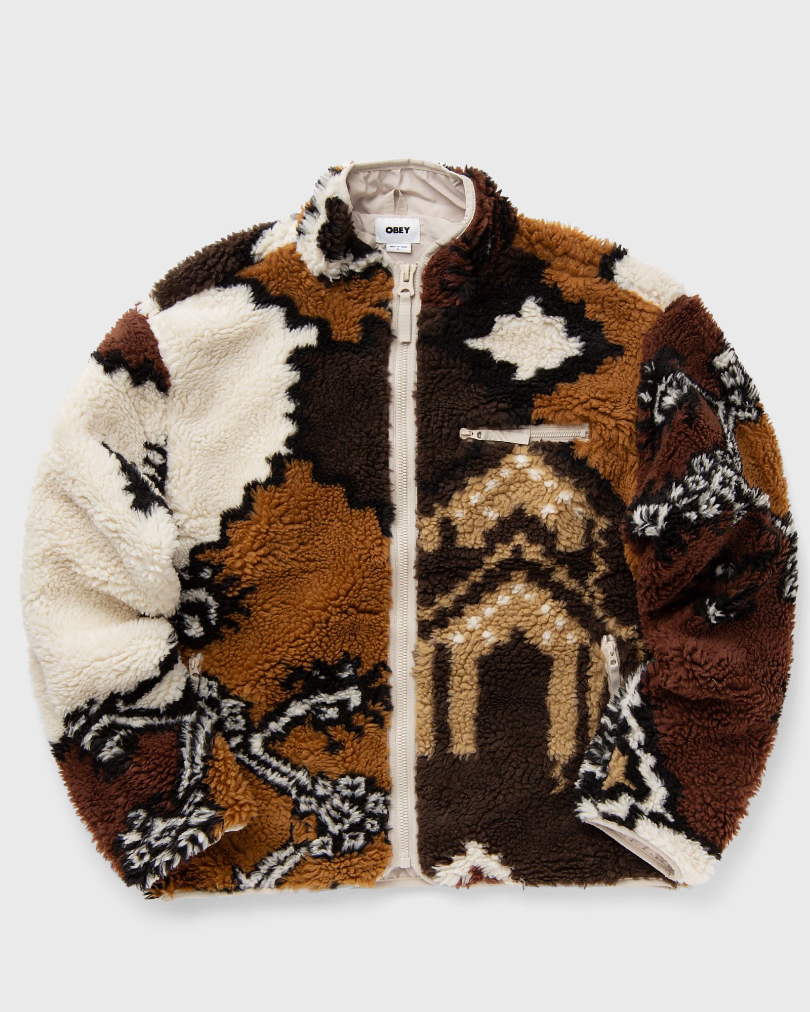 Moroccan rug sherpa jacket