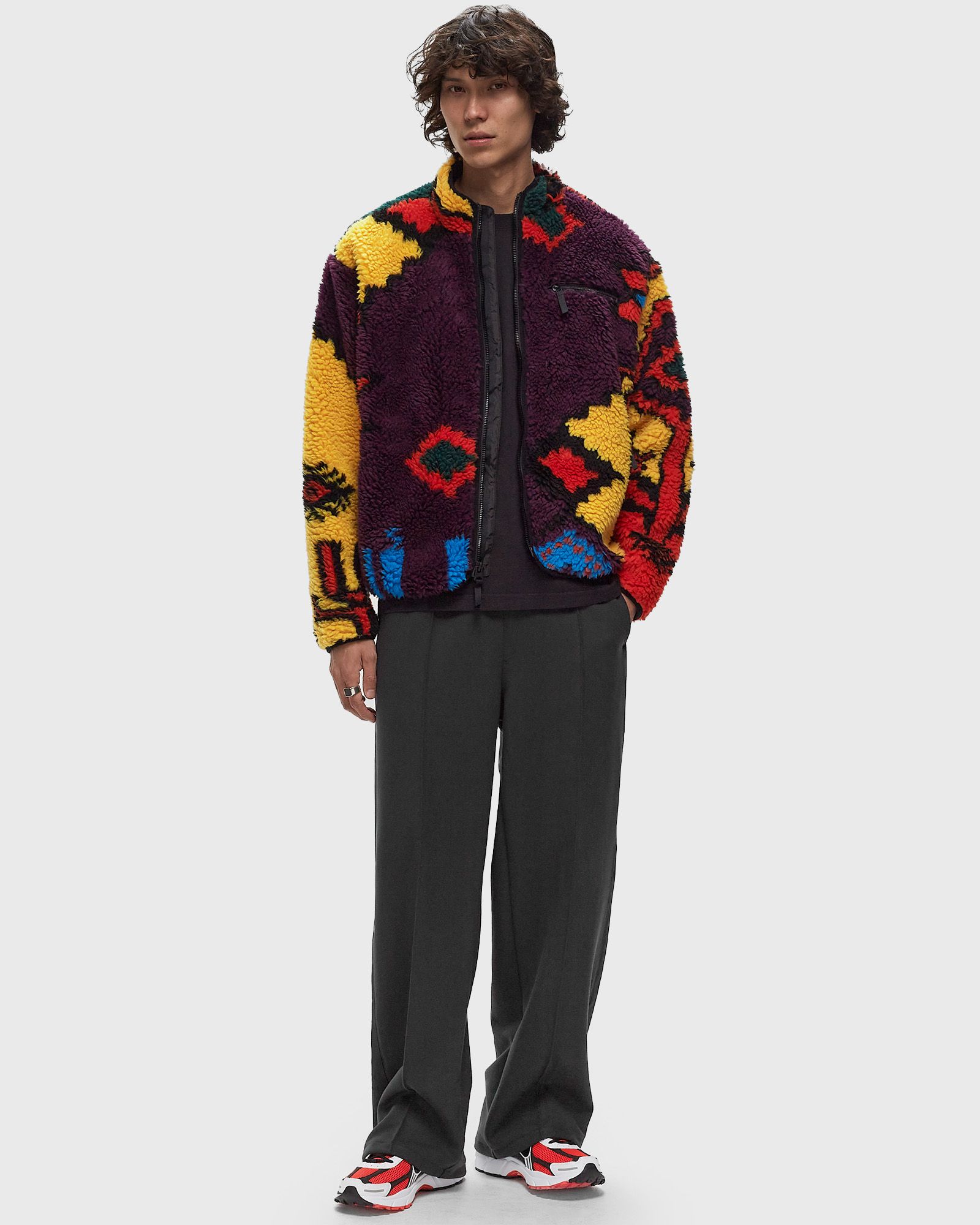 Moroccan rug sherpa jacket