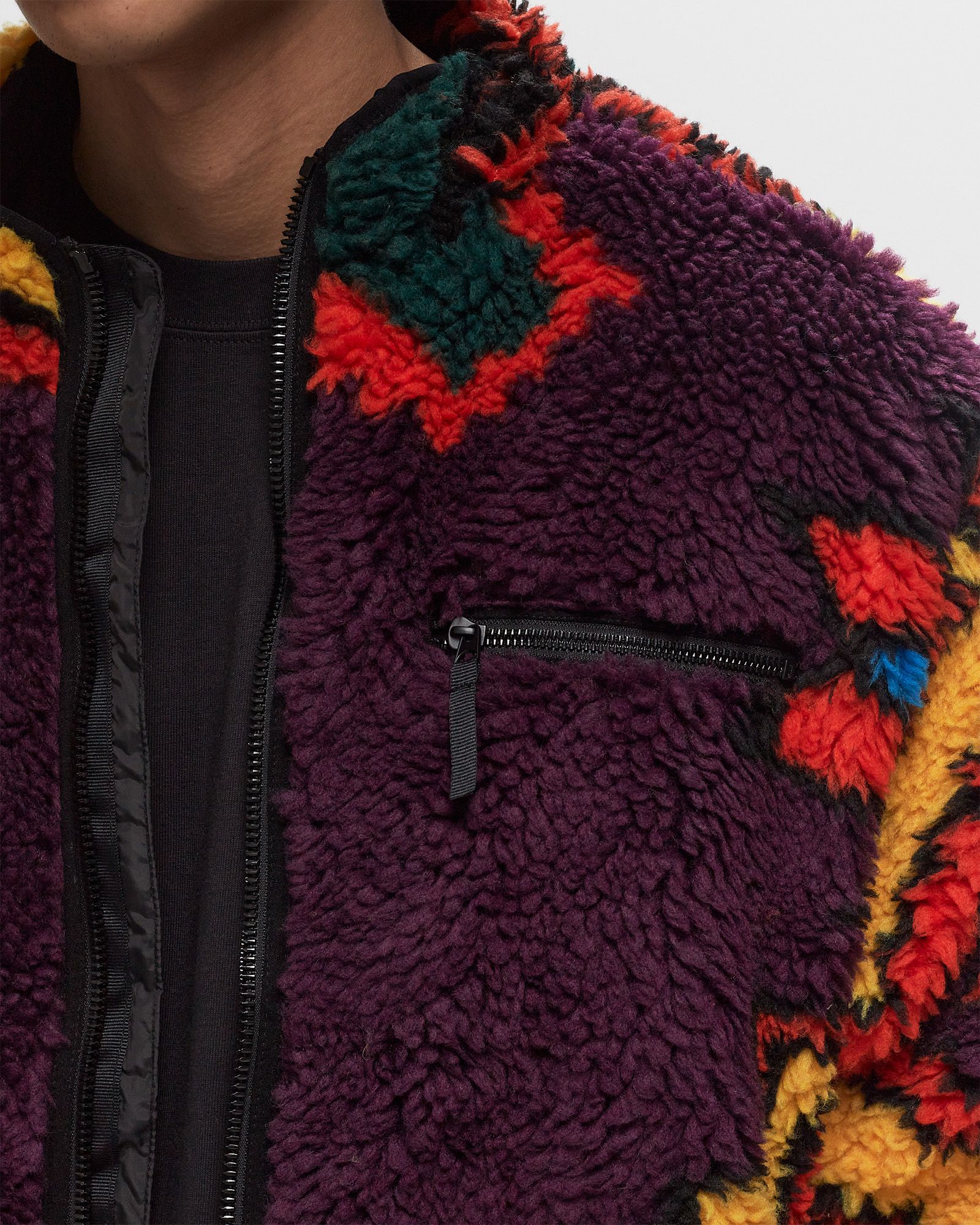 Moroccan rug sherpa jacket