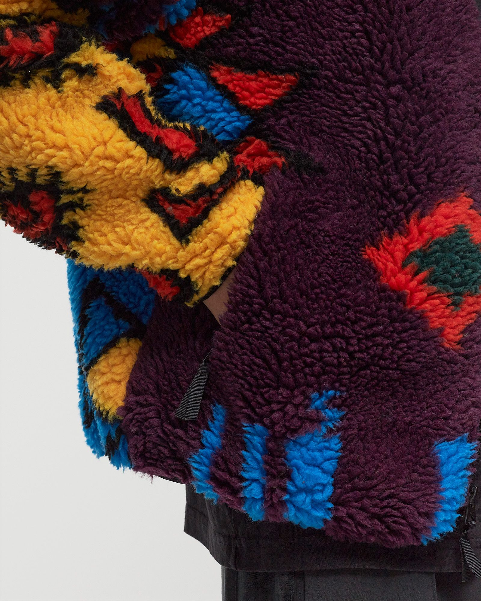 Moroccan rug sherpa jacket