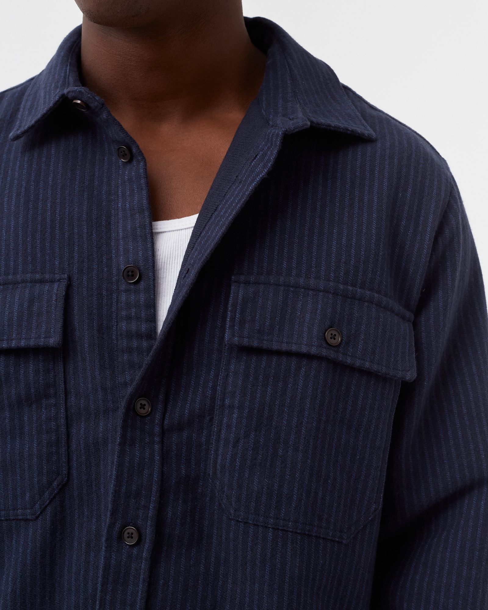 Avenir stripe flannel shirt
