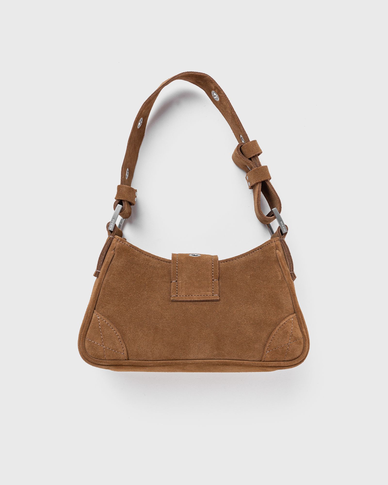 SUEDE SHOULDER BAG SMALL TABACCO